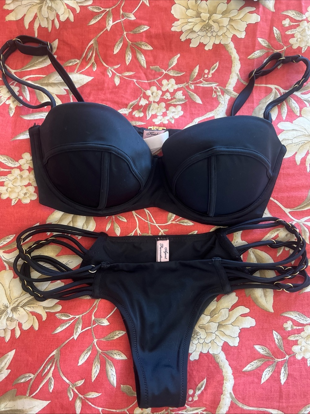 Agent provocateur Strappy Bikini Set  black Women Swim